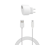 Xqisit 1xUSB 2.4A + kabel USB-C biała - 1451262 - zdjęcie 3